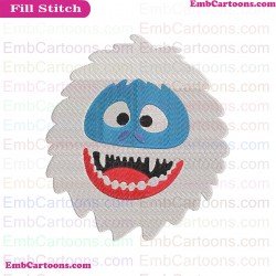 Abominable Rudolph Snowman Face Embroidery Design 2