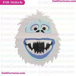 Abominable Rudolph Snowman Face Embroidery Design