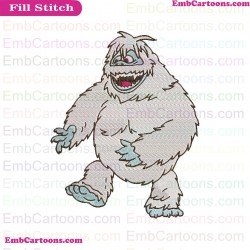 Abominable Rudolph Snowman Happy Embroidery Design