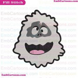 Abominable Snowman Rudolph Funny Face Embroidery Design