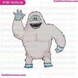 Abominable Snowman Rudolph Say Hi Embroidery Design
