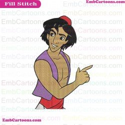 Aladdin Pointing Embroidery Design