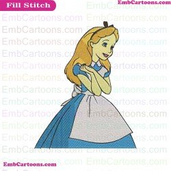 Alice Wonderland Embroidery Design 0015