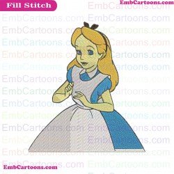Alice Wonderland Embroidery Design 0016