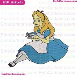 Alice Wonderland Embroidery Design 0017