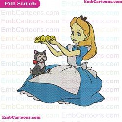 Alice Wonderland Embroidery Design 0019
