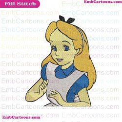 Alice Wonderland Embroidery Design 0031