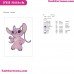 Angel Stitch Pink 2 Lilo And Stitch Embroidery Design