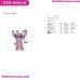 Angel Stitch Pink Lilo And Stitch Embroidery Design