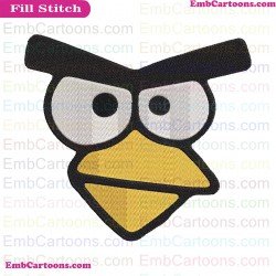 Angry Birds Eyes And Beak Embroidery Design