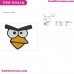 Angry Birds Eyes And Beak Embroidery Design