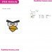 Angry Birds Eyes And Beak Embroidery Design