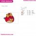 Angry Birds Red Girl Embroidery Design 2