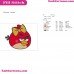 Angry Birds Red Girl Embroidery Design 2
