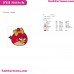 Angry Birds Red Girl Embroidery Design 2