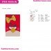 Angry Birds Red Girl Embroidery Design 3
