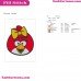 Angry Birds Red Girl Embroidery Design