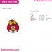 Angry Birds Red Girl Embroidery Design