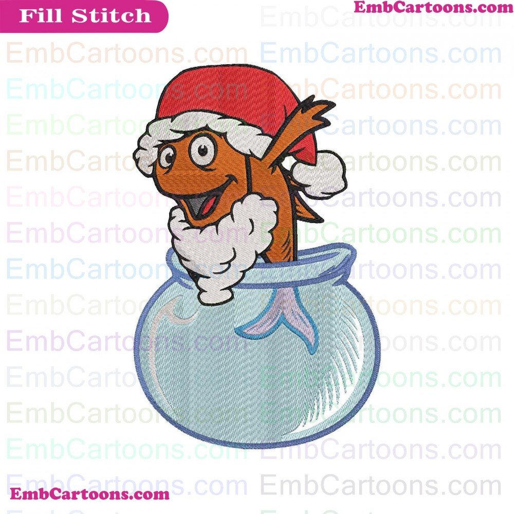 Aquarium Fish Applique Design, Aquarium Fish Embroidery Design, Fish Christmas Applique Design, Fish Christmas Embroidery Design, Christmas Dr Applique Design, Christmas Dr Embroidery Design, Dr Seuss Applique Design, Dr Seuss Embroidery Design, Seuss The