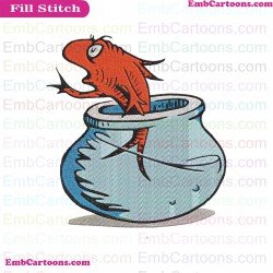 Aquarium Fish Dr Seuss The Cat In The Hat Embroidery Design