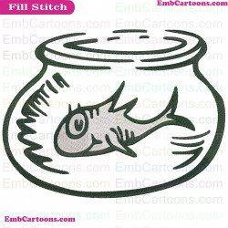 Aquarium Fish Outline Silhouette 2 Dr Seuss The Cat In The Hat Embroidery Design