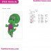 Baby Bop Barney Embroidery Design