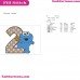 Baby Cookie Monster Number Two 2 Sesame Street Embroidery Design