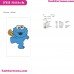 Baby Cookie Monster Sesame Street Embroidery Design