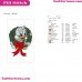 Baby Donald Wreath Mickey Mouse Christmas Embroidery Design