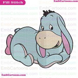 Baby Eeyore Smiling Winnie The Pooh Embroidery Design