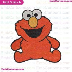Baby Elmo Sesame Street Embroidery Design