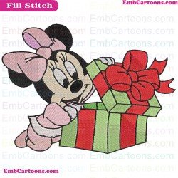 Baby Minnie Mickey Mouse Christmas Embroidery Design