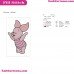 Baby Piglet Cheering Winnie The Pooh Embroidery Design