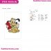 Baby Pluto Christmas Mickey Mouse Embroidery Design