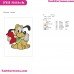 Baby Pluto Christmas Mickey Mouse Embroidery Design