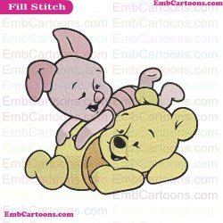 Baby Pooh And Piglet 2 Winnie The Pooh Embroidery Design