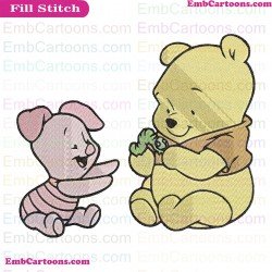 Baby Pooh And Piglet Winnie The Pooh Embroidery Design