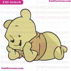 Baby Pooh Cute Winnie The Pooh Embroidery Design