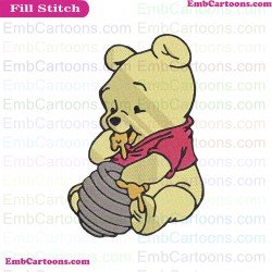 Baby Pooh Napping Winnie The Pooh Embroidery Design