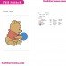 Baby Pooh Playing With A Ball Winnie The Pooh Embroidery Design