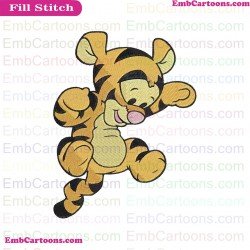 Baby Tigger Bouncing 2 Winnie The Pooh Embroidery Design