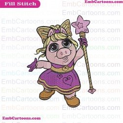 Ballerina Piggy 2 Muppet Babies Embroidery Design