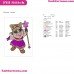 Ballerina Piggy 2 Muppet Babies Embroidery Design