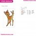 Bambi Deer Butterfly Embroidery Design