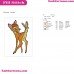 Bambi Deer Butterfly Embroidery Design