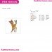 Bambi Deer Butterfly Embroidery Design