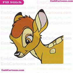 Bambi Deer Face Embroidery Design 1