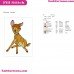 Bambi Deer Smiling Embroidery Design 1