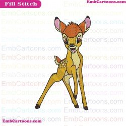 Bambi Deer Smiling Embroidery Design 2