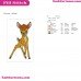 Bambi Deer Smiling Embroidery Design 2